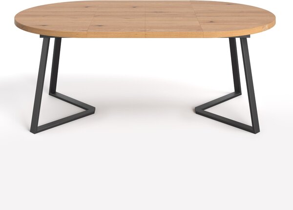 Stół okrągły rozkładany Axis z dostawkami Buk 100 cm Jedna dostawka 45 cm