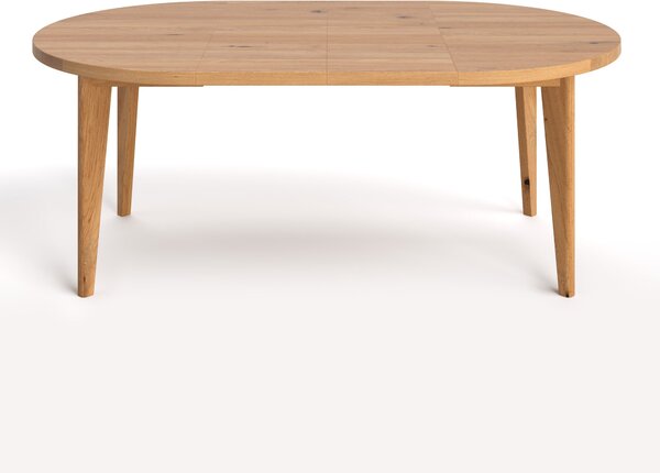 Stół okrągły Luna rozkładany Buk 110 cm Jedna dostawka 45 cm