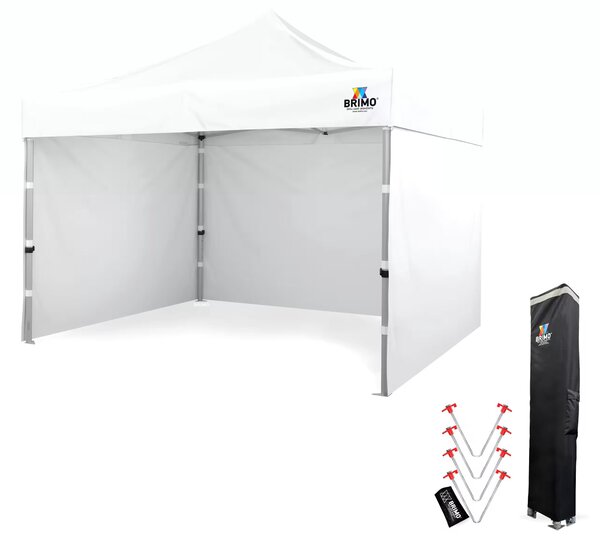 Premiumowy namiot imprezowy 3x3m Aluminium | Najwyższa wytrzymałość - plus 3 ściany - Biały