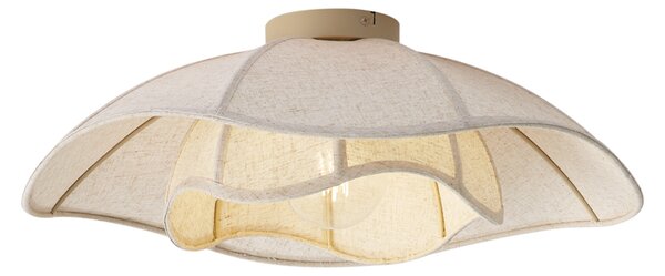 Lampa sufitowa Japandi beżowa tkanina 55 cm - Haru