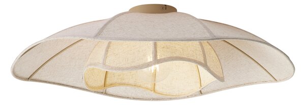 Lampa sufitowa Japandi beżowa tkanina 70 cm - Haru