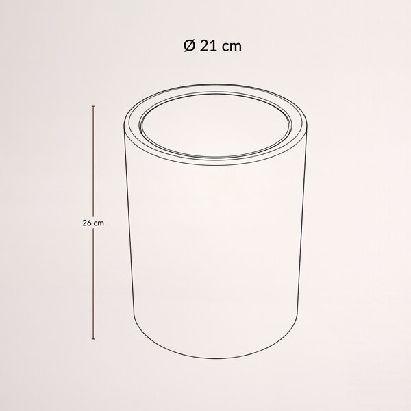Łazienkowy kosz na śmieci RUND, 6 l