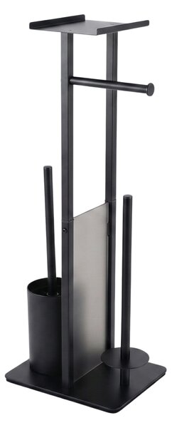 Stojak na papier toaletowy i szczotkę do WC z półką na telefon HYLLA, 65 cm