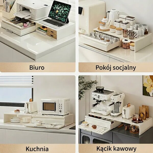 Counterslide™ Dwukierunkowo Rozsuwany Organizer Na Blat, Czarny