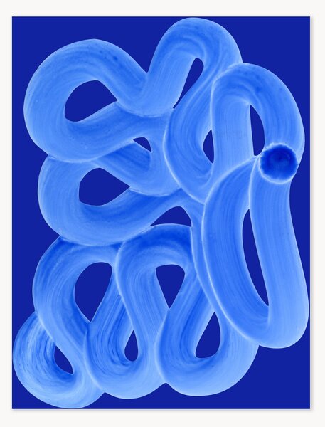 Plakat Blue Brush