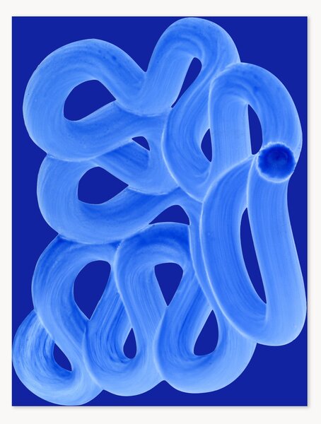 Plakat Blue Brush