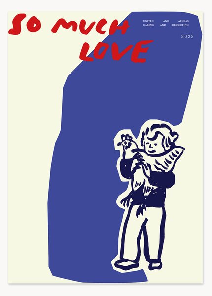 Plakat So much love chicken