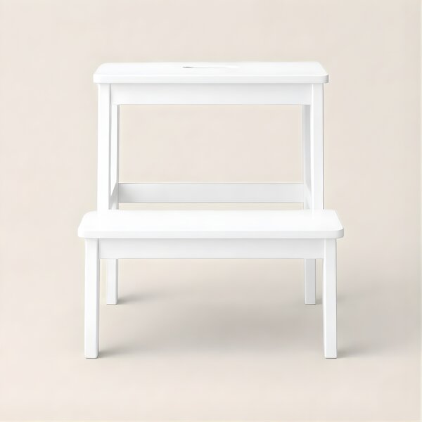 Bambusowy taboret ze schodkiem KROK, wys. 46 cm