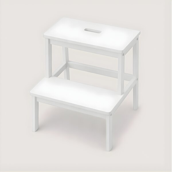 Bambusowy taboret ze schodkiem KROK, wys. 46 cm