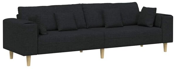 Nowoczesna sofa 4-osobowa z oddychajÄ cej tkaniny w kolorze czarnym