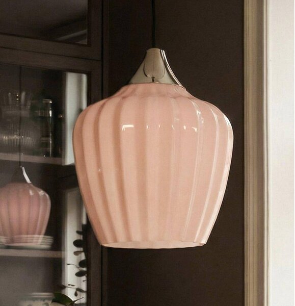PR Home Lampa wisząca Amalfi, pomarańczowa, Ø 25 cm, szkło, E27, wtyczka Amalfi, żółty / pomarańczowy, salon / jadalnia, szkło, skandynawski