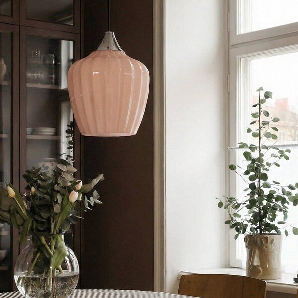 PR Home Lampa wisząca Amalfi, pomarańczowa, Ø 25 cm, szkło, E27, wtyczka Amalfi, żółty / pomarańczowy, salon / jadalnia, szkło, skandynawski