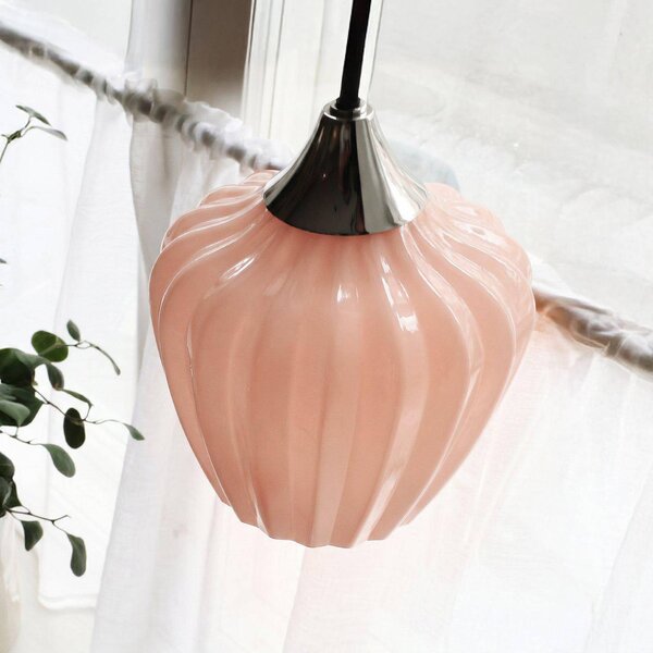 PR Home Lampa wisząca Amalfi, pomarańczowa, średnica 14 cm, szkło, E14, wtyczka Amalfi, żółty / pomarańczowy, salon / jadalnia, szkło, skandynawski