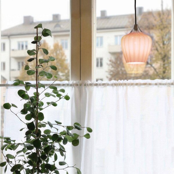 PR Home Lampa wisząca Amalfi, pomarańczowa, średnica 14 cm, szkło, E14, wtyczka Amalfi, żółty / pomarańczowy, salon / jadalnia, szkło, skandynawski