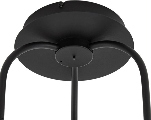 Zewnętrzna lampa sufitowa zewnętrzna LED Lucande Sylvara, czarna, CCT, Sylvara Lucande, możliwość ściemniania, czarny, metal, design