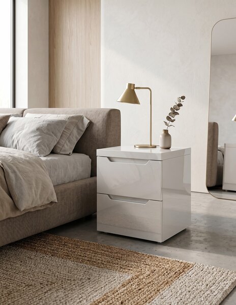 Szafka Nocna Z1 Biały Połysk Loft 40 cm