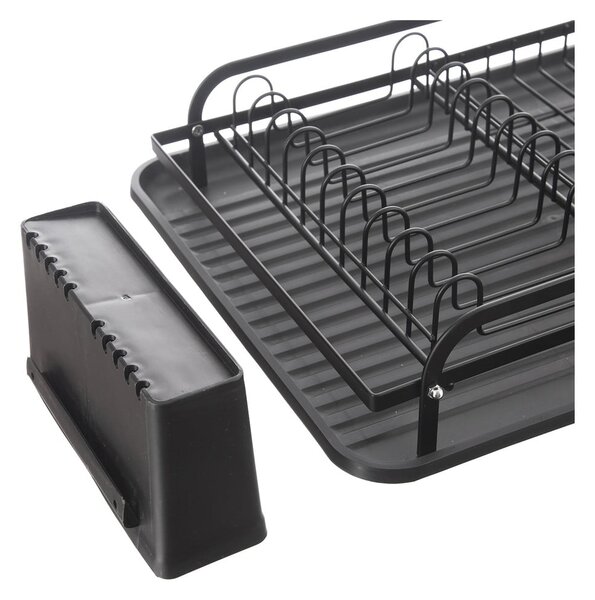Czarny metalowy ociekacz dwupiętowy 42,5x32 cm Radka – Orion