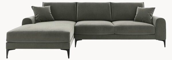 Sofa narożna o wyglądzie aksamitu Madara (4-osobowa)