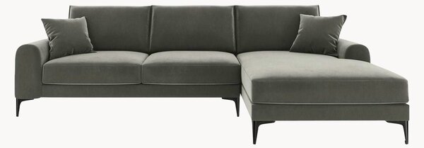 Sofa narożna o wyglądzie aksamitu Madara (4-osobowa)