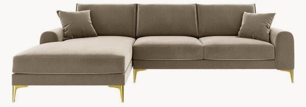 Sofa narożna o wyglądzie aksamitu Madara (4-osobowa)