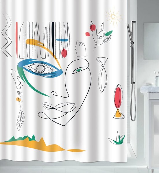 Zasłona prysznicowa 180x200 cm Faces – Spirella