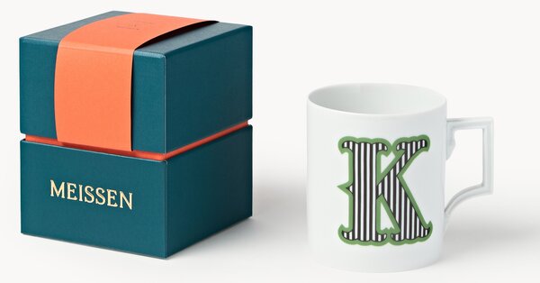 Westwing x MEISSEN, ręcznie wykonany kubek z ozdobnym motywem Initials