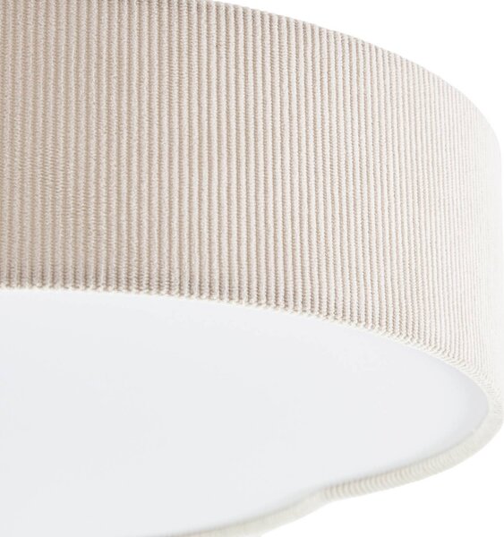 Lampa sufitowa Winona Lindby, możliwość ściemniania, kremowy / amber, salon / jadalnia, tkanina / materiał / jedwab