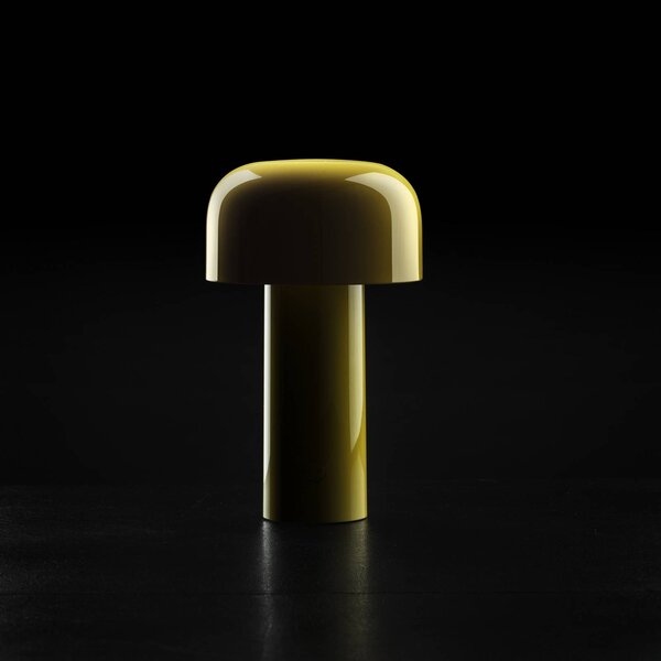 FLOS Lampa stołowa Flos LED z akumulatorem Bellhop, żółta, 21 cm, ściemniana, IP54 możliwość ściemniania, żółty / pomarańczowy, salon / jadalnia, tworzywo sztuczne, design