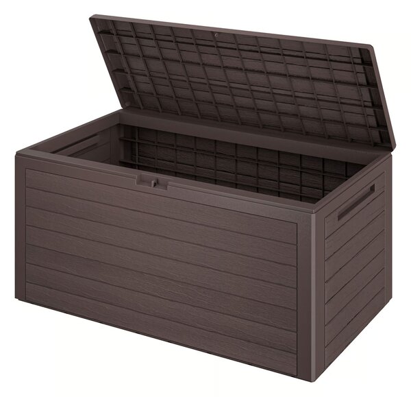 Pojemnik do przechowywania WOODEBOX, 280L, 120x46x57cm, ciemny brąz Prosperplast