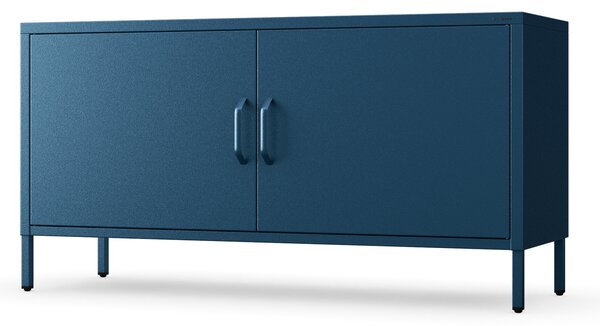 Szafka RTV metalowa na nóżkach granatowa, 1150x595x400 mm: ROSA Modern