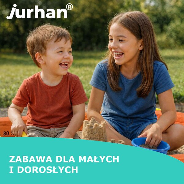 Piaskownica z werandą SUNNY, 130x130x143cm, brązowa/szara Jurhan