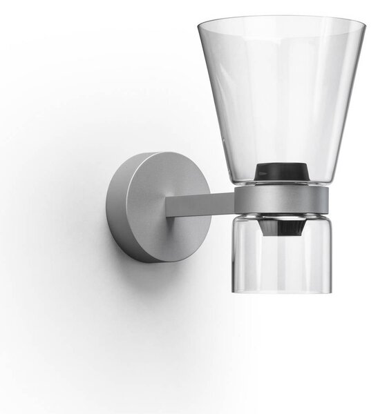 FLOS Kinkiet Nocturne Cone, możliwość ściemniania, chromowy / srebrny, salon / jadalnia, aluminium, design