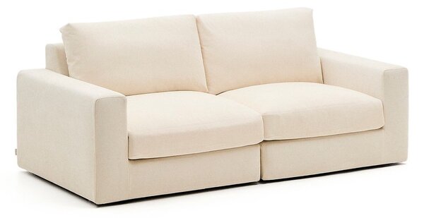 Beżowa sofa z tkaniny szenilowej 220 cm Alea – Kave Home