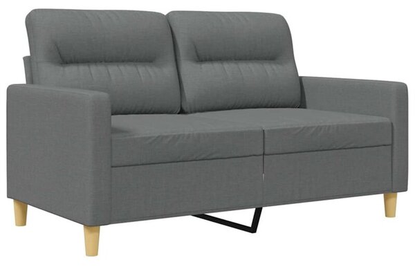Sofa 2-osobowa, ciemnoszara, 120 cm, tapicerowana tkaninÄ