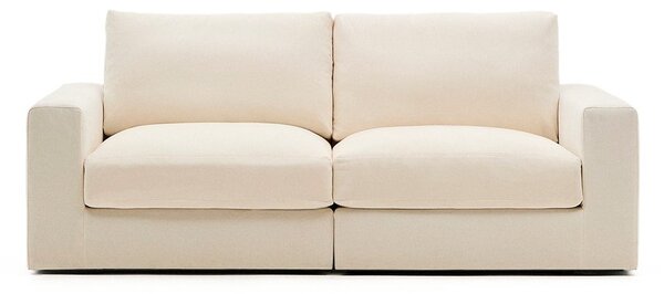 Beżowa sofa z tkaniny szenilowej 220 cm Alea – Kave Home