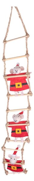 Tekstylna wisząca dekoracja świąteczna 50 cm Santa Mouse – Sass & Belle