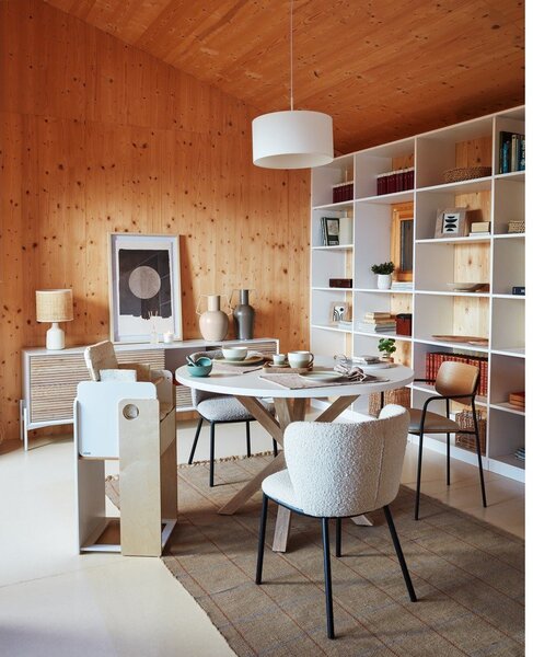 Czarno-naturalne krzesło Maureen – Kave Home