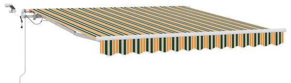Markiza wysuwana Zielony i Żółty 300 x 250 cm Poliester
