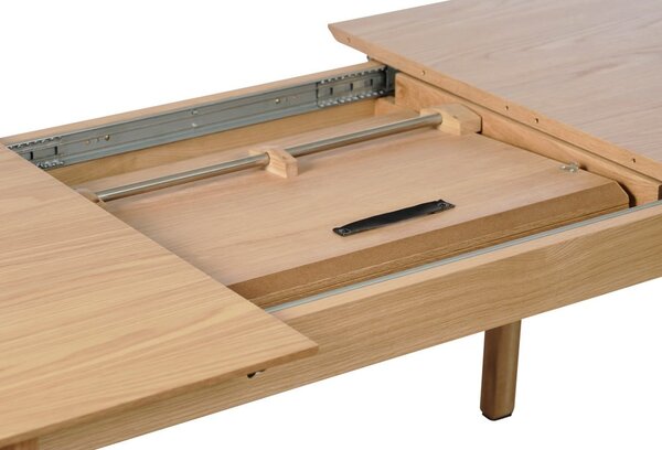 Rozkładany stół z blatem w dekorze dębu 95x190 cm Bari – Unique Furniture