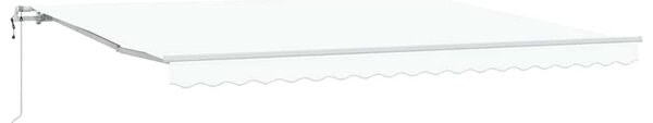 Markiza wysuwana Biały 450 × 300 cm Tkanina i aluminium