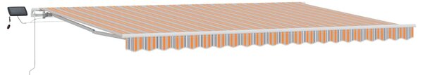 Markiza wysuwana Wielokolorowe 500 × 350 cm Tkanina i aluminium
