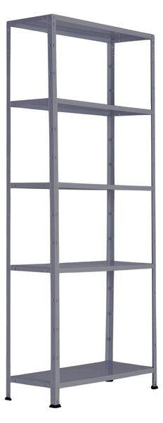 Regał półkowy 1760x750x300 mm, 5 półek, nośność półek 75 kg, RAL 7031