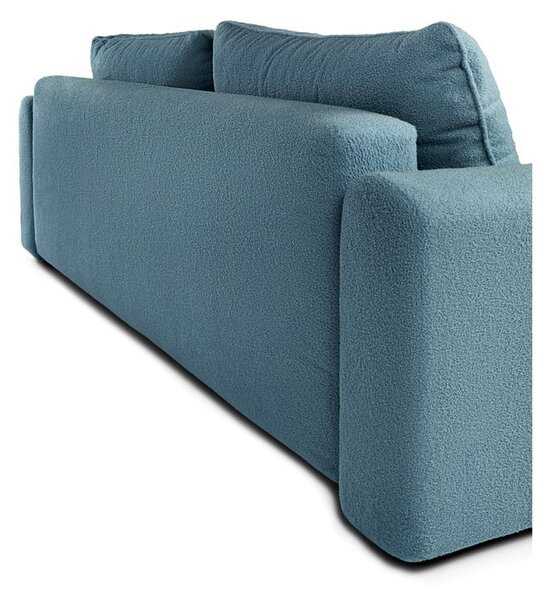 Niebieska rozkładana sofa z materiału bouclé 247 cm Quinoa – Bonami Selection