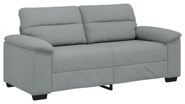 Sofa 2-osobowa, jasnoszara, 180x81x84 cm, tapicerowana tkaninÄ