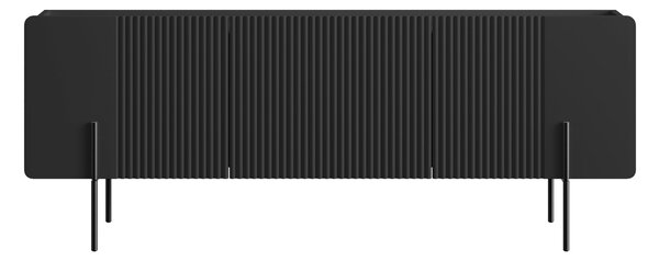 Szafka RTV Malmi 150 cm - czarny mat / czarne nóżki
