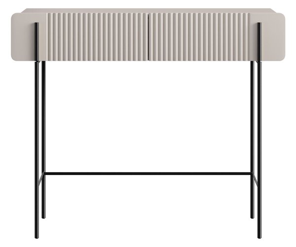 Toaletka Malmi 100 cm z szufladami - kaszmir / czarne nóżki