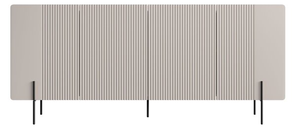 Komoda Malmi 200 cm czterodrzwiowa - kaszmir / czarne nóżki