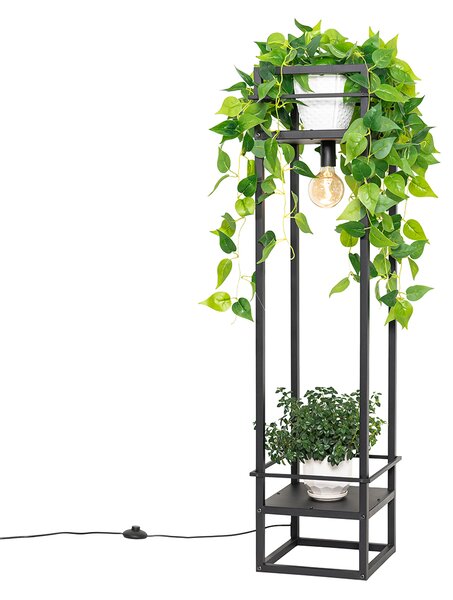 Inteligentna lampa podłogowa industrialna czarna w tym Wifi G95 - Cage Rack