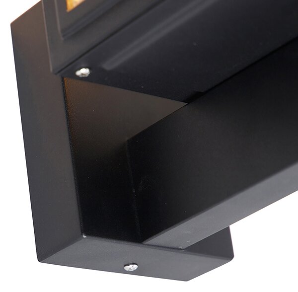 Inteligentna rustykalna lampa ścienna czarna z WiFi G95 - Sutton Up