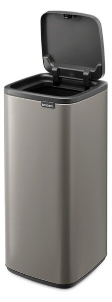 Szary stalowy kosz na śmieci otwierany na dotyk 30 l Bo Touch – Brabantia